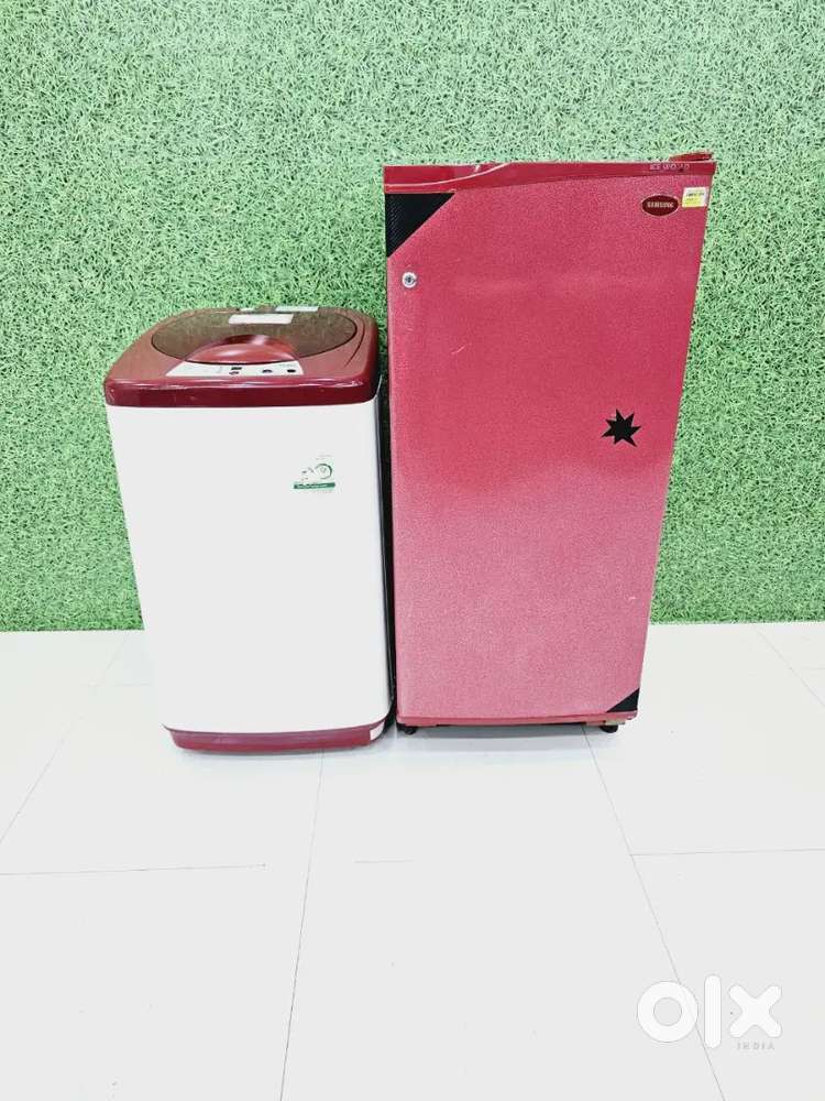 Top load washing machine and single door refrigerator
