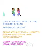 tuition available in batala city home tuition also available