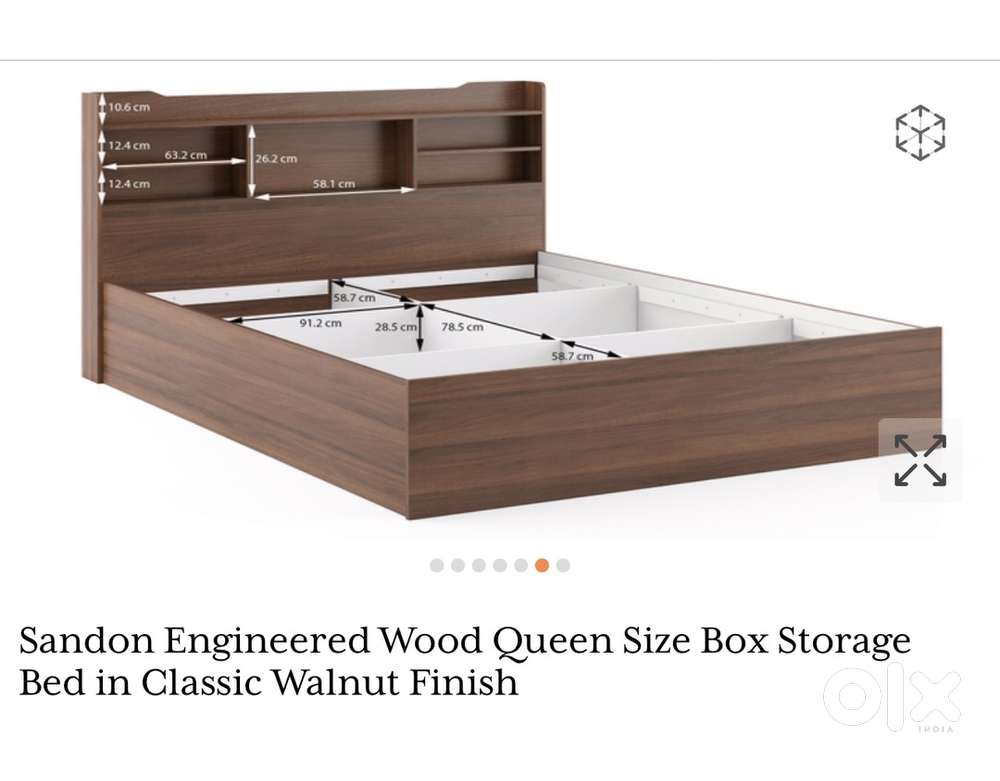 Sandos queen size bed with storage