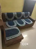 L-Shaped Sofa for Sale – 82x56 inches + 2 Free Sofa Covers!