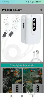1Aquarium Air Pump, Portable Oxygen Pump only 799