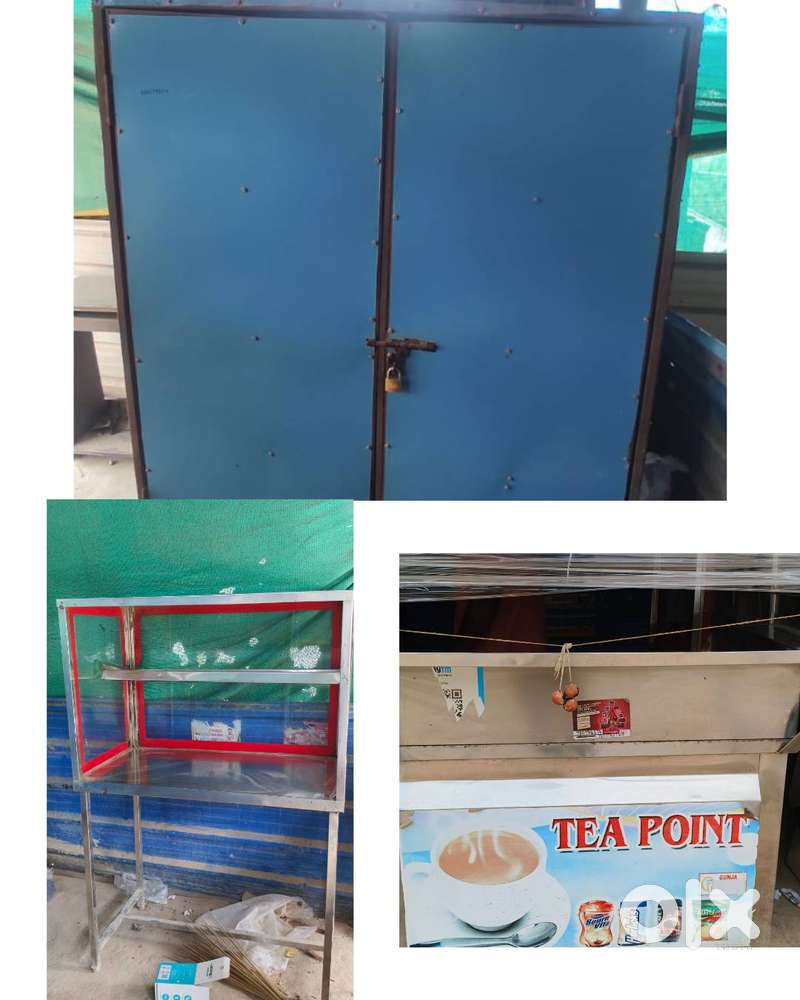 Tea stall and storage box and samosa stall