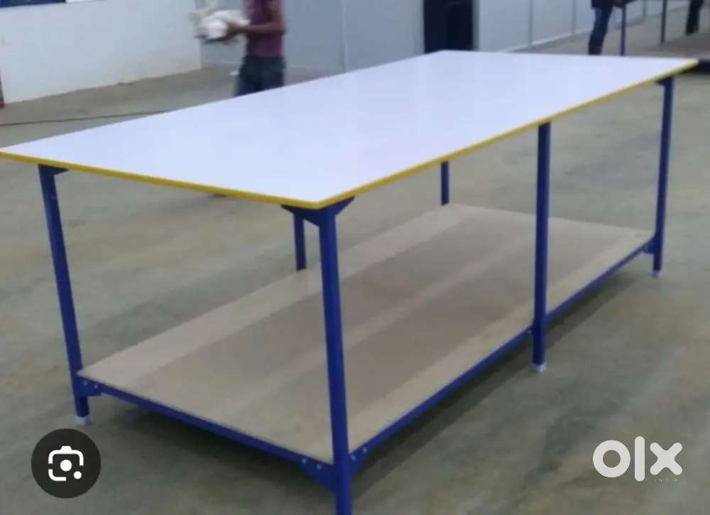 Old Cutting table,TV stand,computer table,steel Adjustable racks,etc..