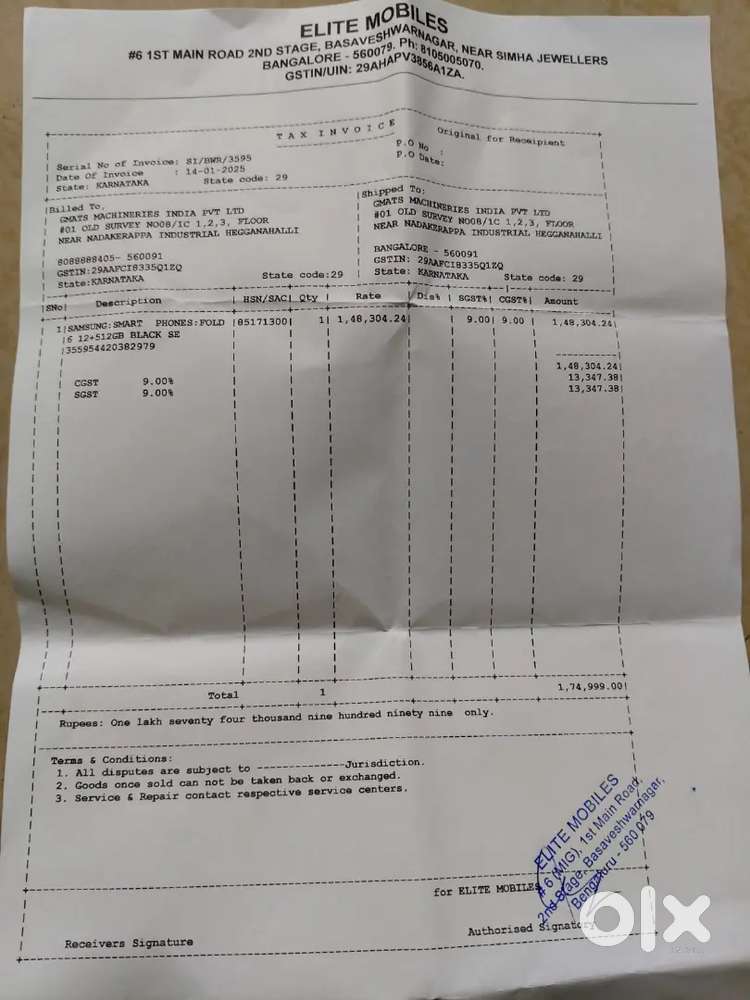 Samsung fold 6 512gb  10 months old