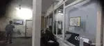 Office partition and iron chain students