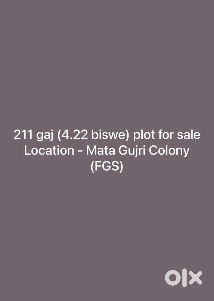 Plot for sale in mata gujri colony