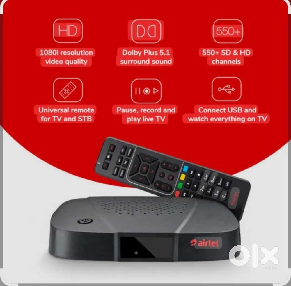 Airtel Digital Set top box HD, SD