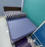 Double Bed with mattress, Nilkamal Arthur Engineered Wood