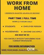 Work From Home (Part / Full time)