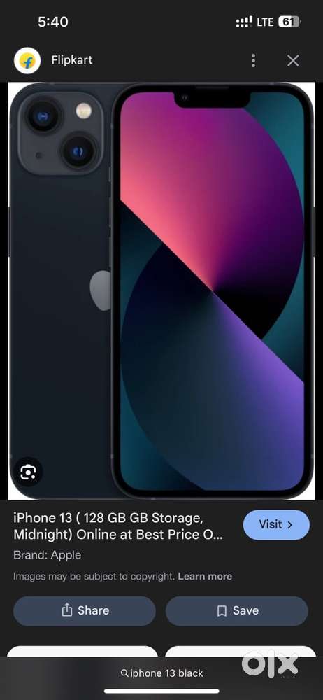 Iphone 13 midnight black