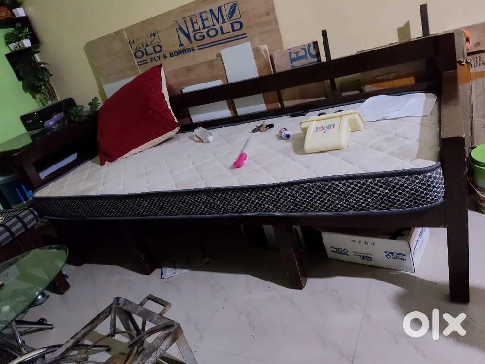 L shape Wooden sofa.