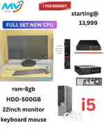 Desktop Laptop CPU Full Set i3-i5-i7 Available @ Low Price