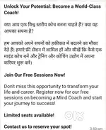 Became a certified Mind Coach ( Healer )  90 Days Training Programe