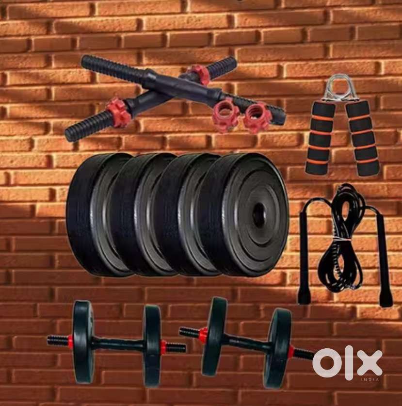 8kg dumbell set with rope and hand presser