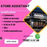 Hiring  STORE Assistant