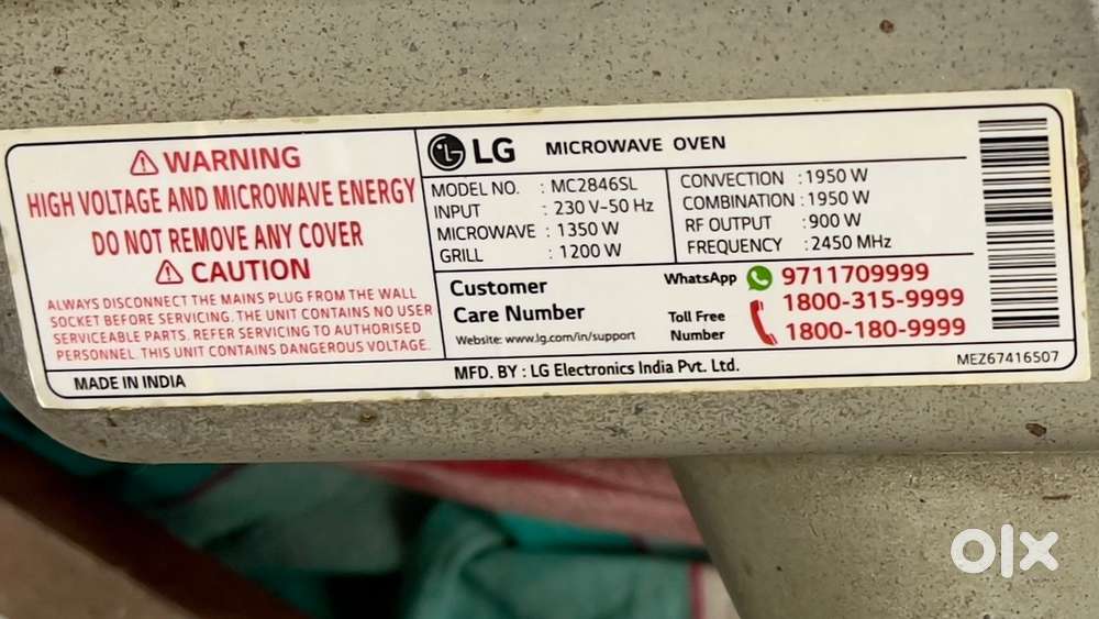 LG all in one microwave 30 Lit