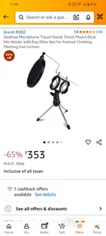 Microphone desktop stand