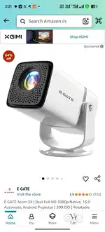 Egate atom 3x android projector