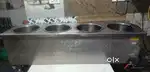 Stainless steel Bain mari food warner hot case display counter heater