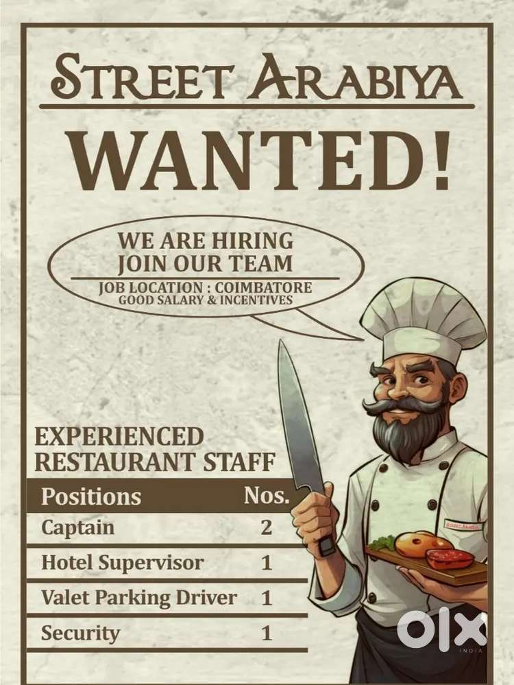 Need Supervisor, Captains, Driver , Security