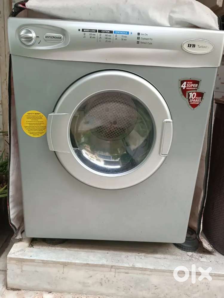 IFB 5.5 Kg Fully-Automatic Dryer (TOURBO DRY EX, Silver, Anti Crease)