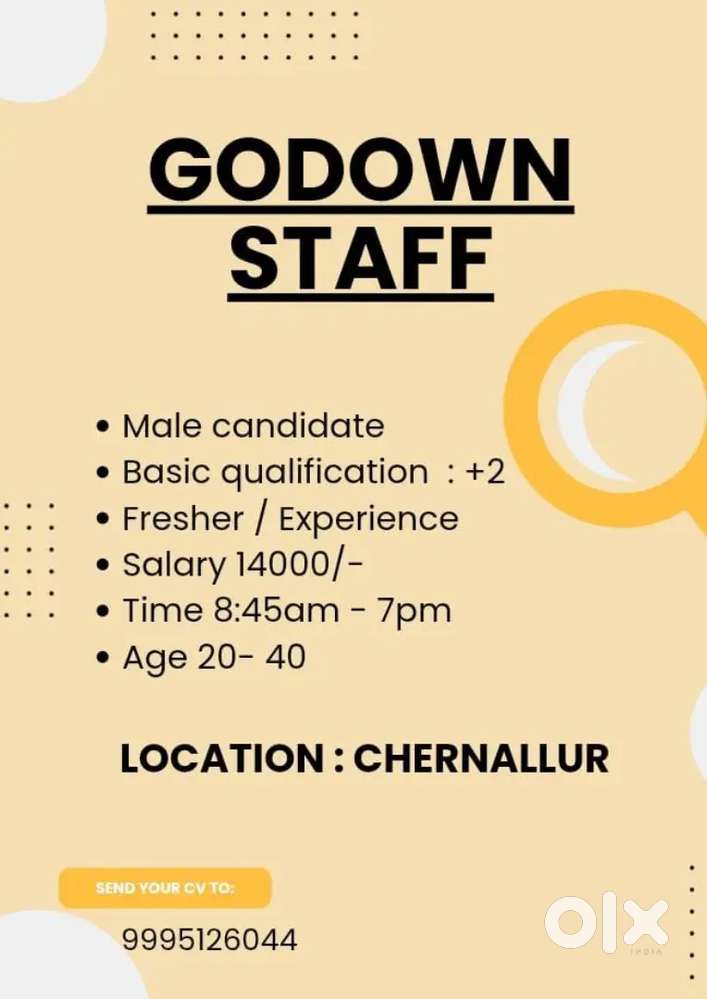 Hiring - Godown Staff