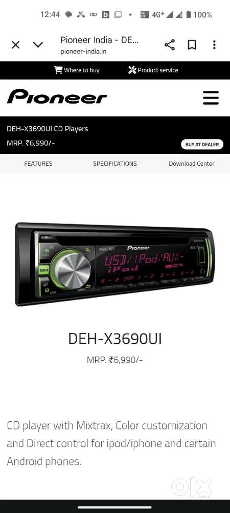 Pioneer car music system