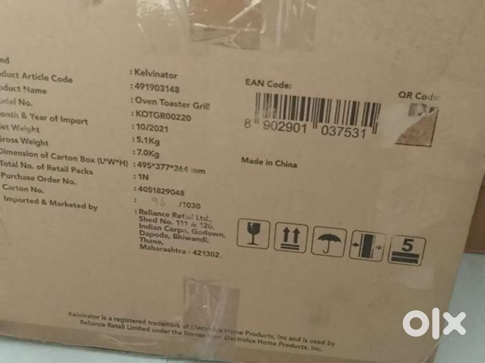 Kelvinator oven toaster grill