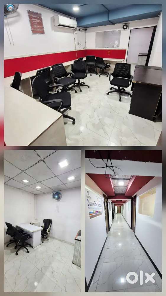 1Boss Cabin+7Workstations.Fully Furnished Office Space For Rent.