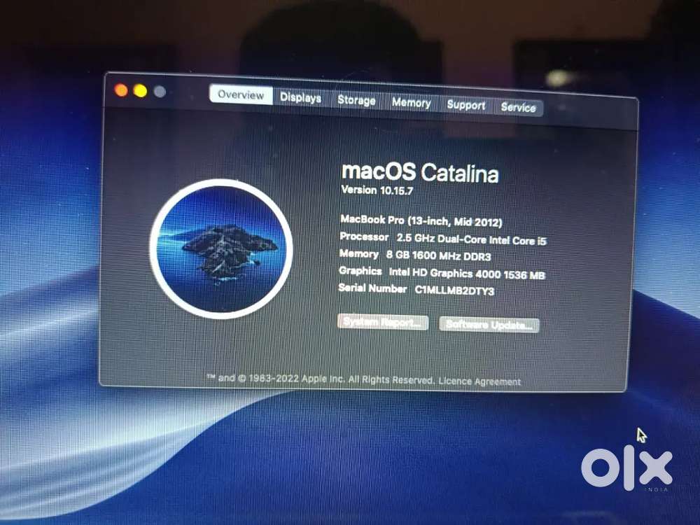 MacBook Pro with 8Gb RAM and 512Gb ROM