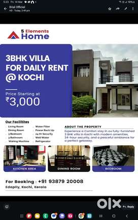 Villa for daily/weekly rent