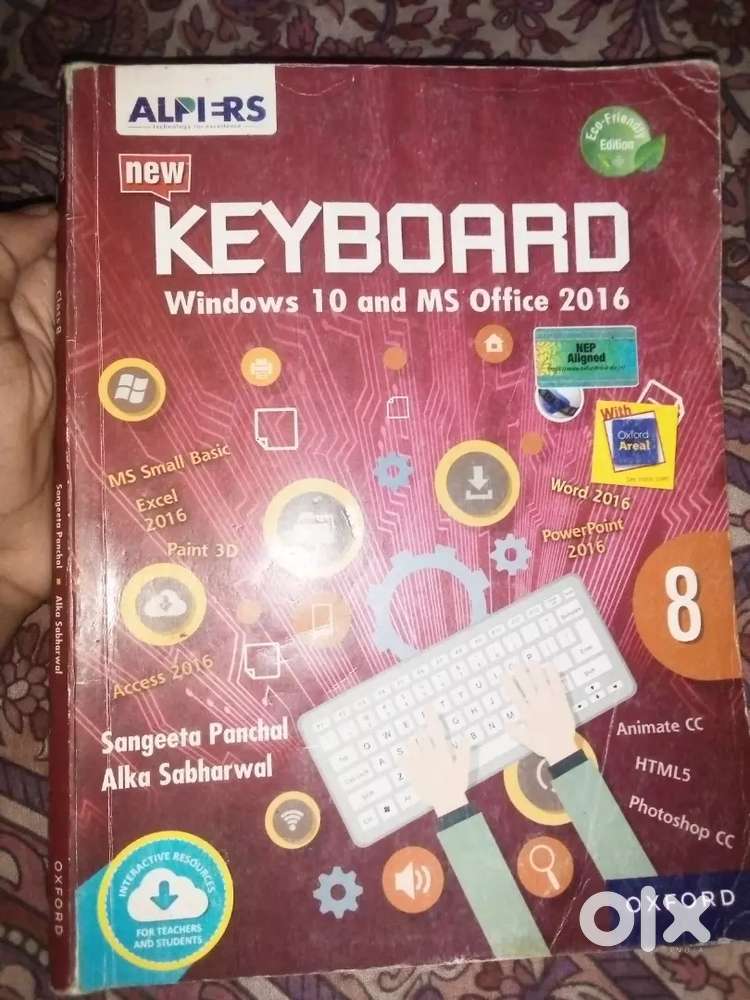 Computer book- keyboard windows 10 and MS office