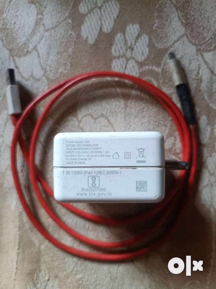 Oneplus original charger 30W with red data cable
