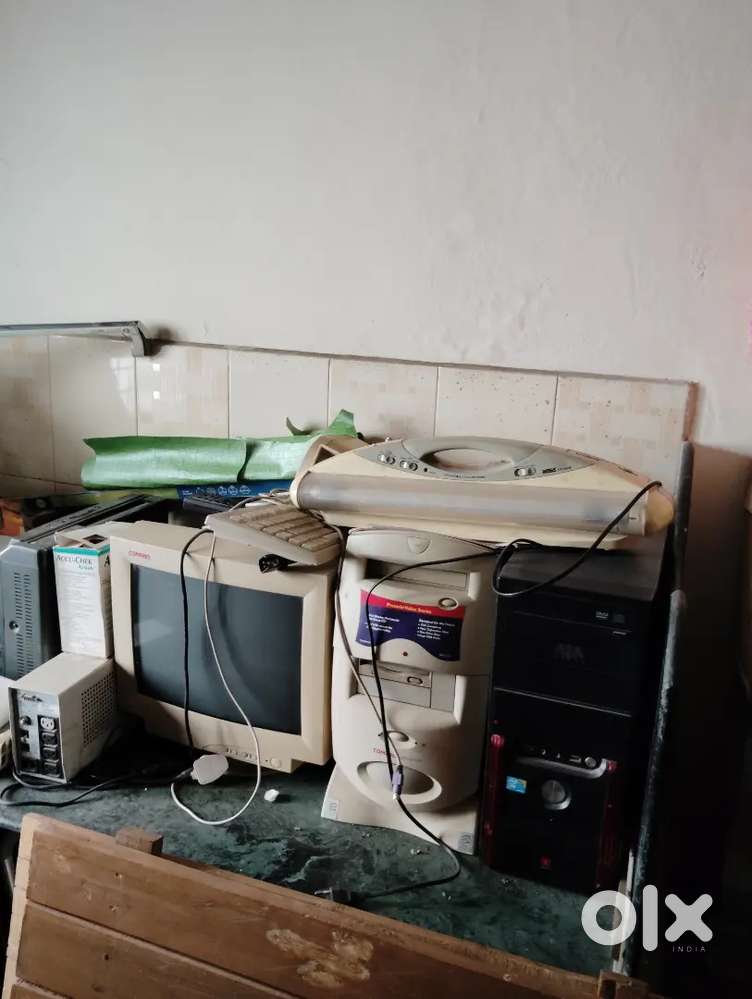 Old colour LCD TV, computer and accessories,VCD,DVD player etc