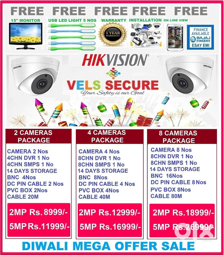 OFFER OF          2MP HIKVISION CCTV CAMERA   DAY & NIGHT VISION VERY