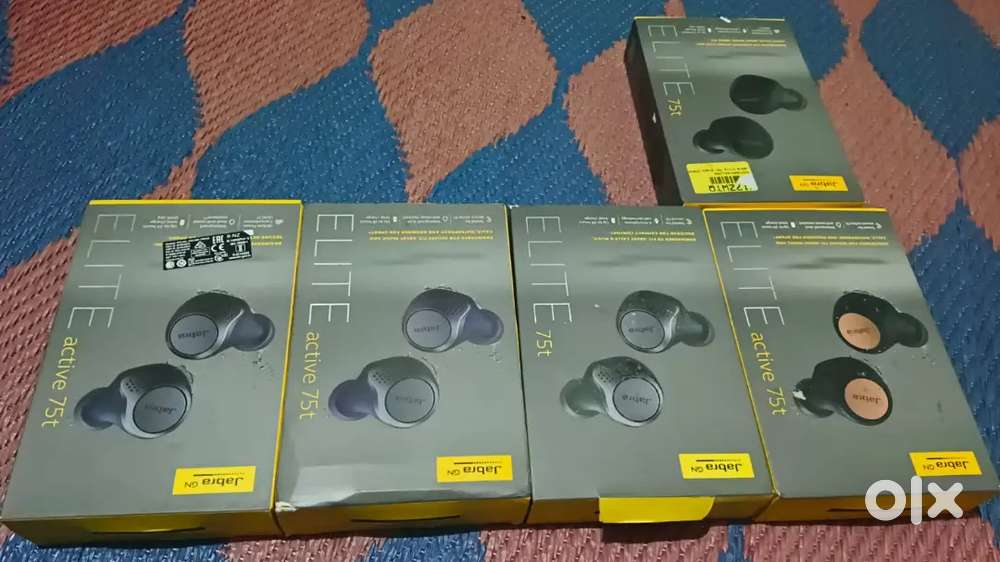 Jabra elite 75t, active 75t, elite 85t ANC earbuds opened box, unused