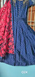 Gown in Blue red colour