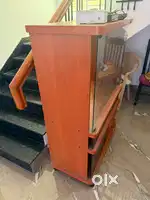 TV table with glass door