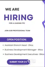 Job Openings For Banking Firm PALA- Kottayam. Apply Now!!!