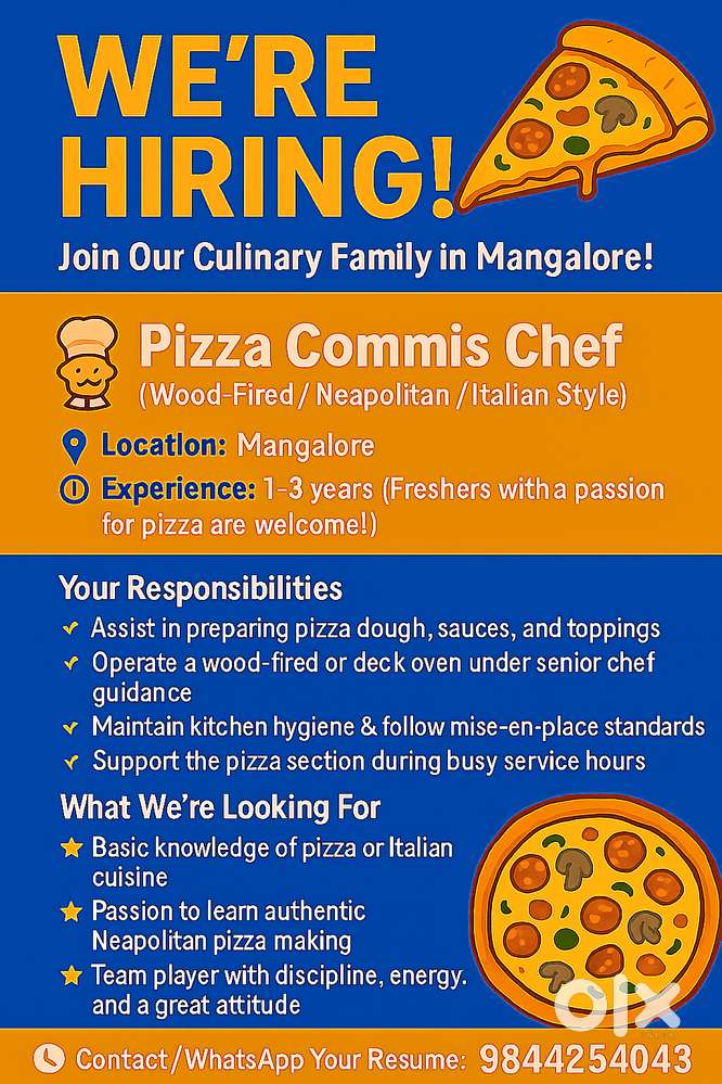 Pizza Commis Chef