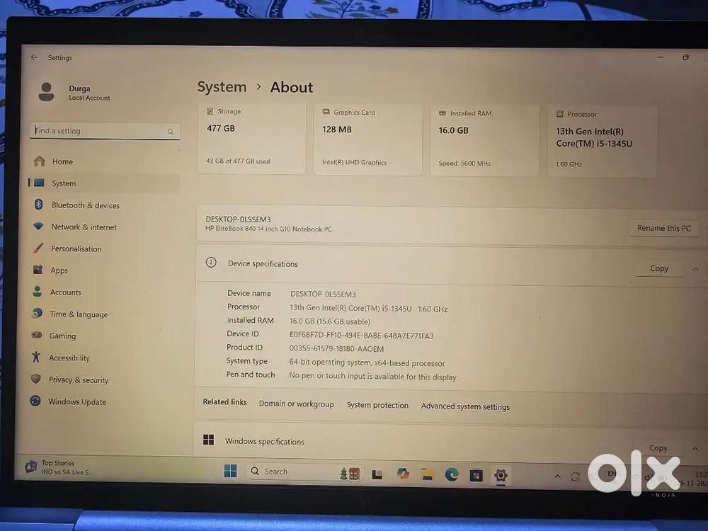 Hp elitebook 840G10 Notebook pc
