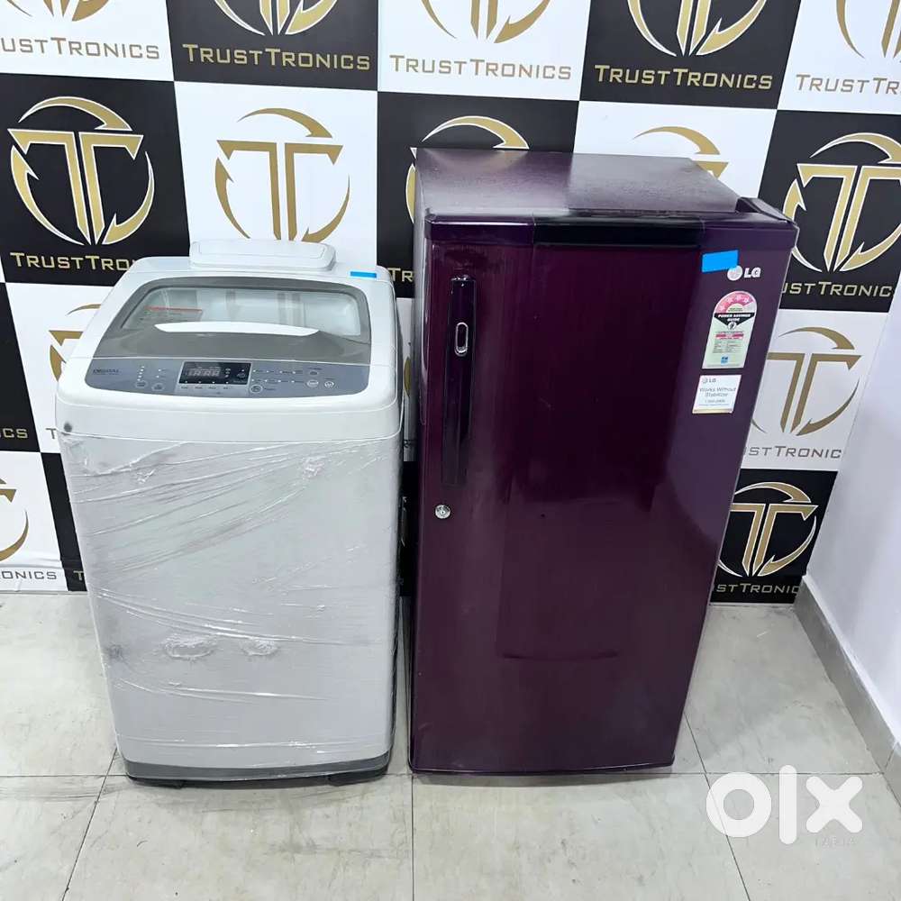 190ltr merron LG fridge and samsung top load washing machine