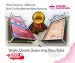 Improve Sleep Mattress, Steel Cot Bed, Hostel PG Bunker Cot, Wardrobe