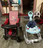 Baby stroller (HAOSHUO)and walker(BABY HUG)