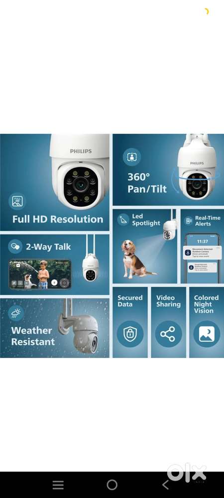 PHILIPS  PHILIPS HSP 3800, 2MP, Color Night Vision, 2-Way Talk, Weathe