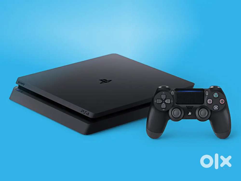 Ps4 Slim 1tb with 2 joysticks and all connecting wires with games opt.