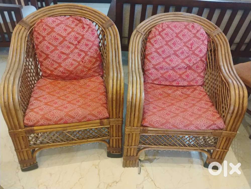 Can wood Sofa set with armchair 3 plus 2