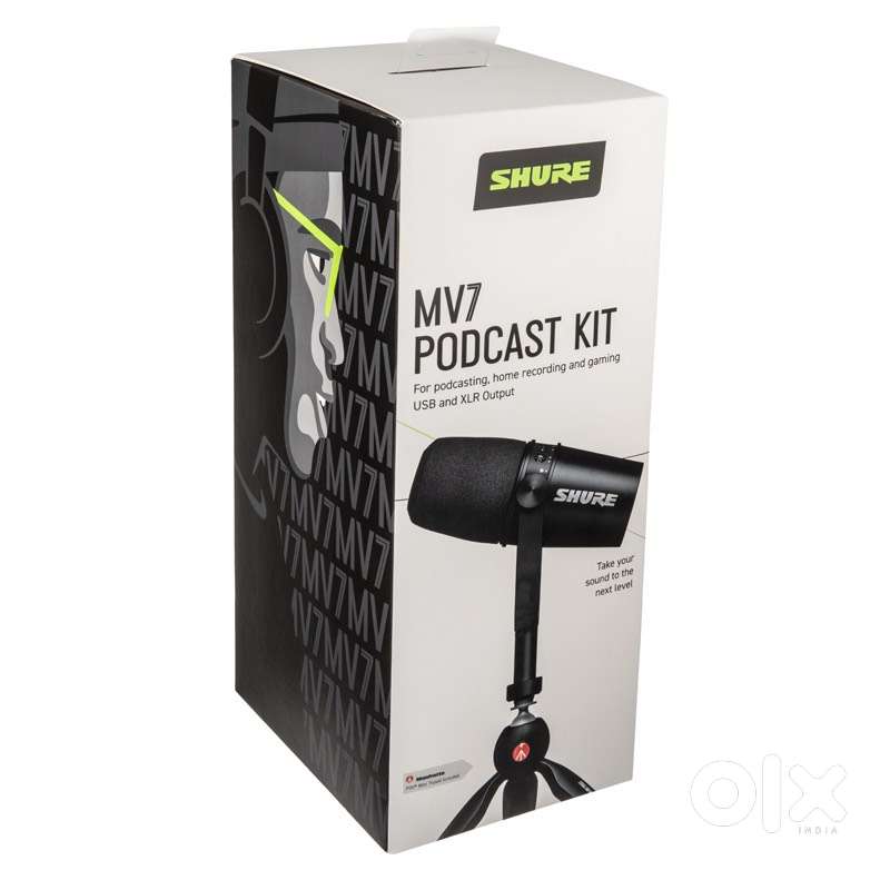 Deal-New Box Packed Shure MV7 Microphone Podcast Kit with Bill