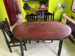 Wooden dining table with 4 chairs