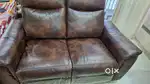 Recliner sofa leather home center kozhikode